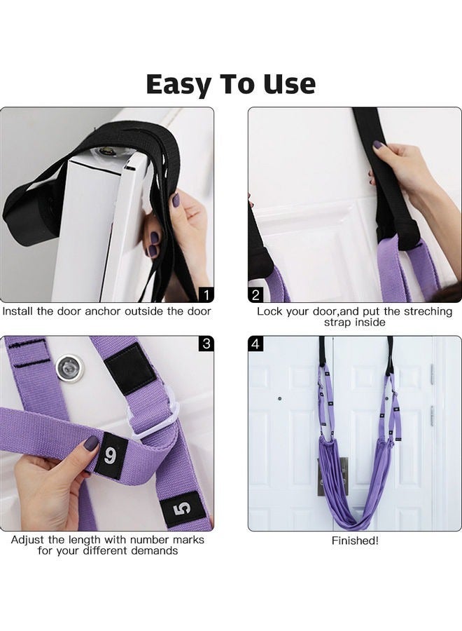 Arabest Yoga Leg Stretcher Strap, Backbend Training Belt with Door Anchor, Flexibility Trainer Stretching Equipment Assist Stretch Strap for Fitness Gymnastics Dance Aerial Yoga Ballet - Image 3