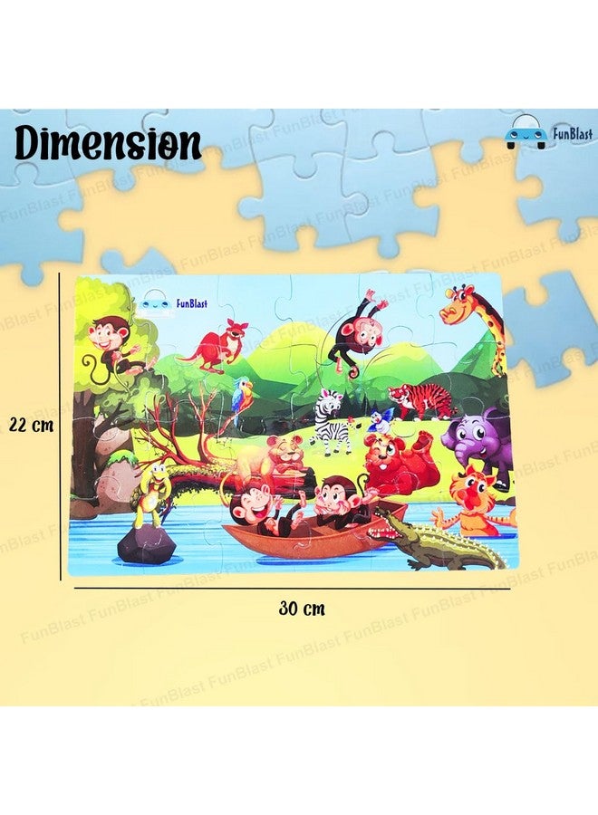 FunBlast FunBlast Wild Animal Jigsaw Puzzle for Kids Jigsaw Puzzle for Kids of Age 3-5 Years 24 Pcs (Multicolor, Size 30X22 cm)  - Image 2