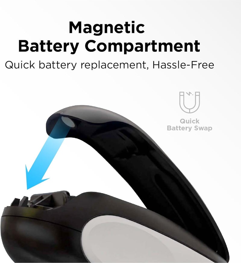 Kitchen Mama One-To-Go Electric Can Opener: One Touch, Auto Stop, Smooth Edge, Lid Lift, Safety, Automatic, Magnetic, Cordless, Battery Operated, Kitchen Appliance for Senior with Arthritis (White) - Image 5
