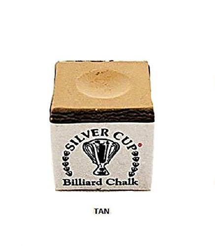 Silver Cup Set of 6 Tan Billiard Pool Cue Chalk - Image 2