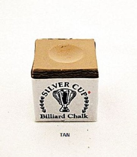 Silver Cup Set of 6 Tan Billiard Pool Cue Chalk - Image 3