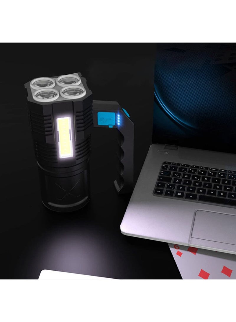 ديكسين 1 قطعة مصباح يدوي LED قابل لإعادة الشحن عبر USB مع ضوء قوي خارجي طويل المدى وعالي الطاقة محمول أدوات مصباح يدوي آمن لتحسين الاستخدام المنزلي - Image 4
