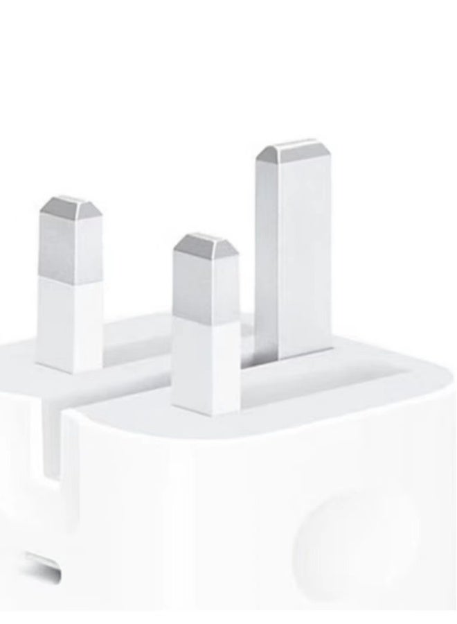 20W USB-C 3-Pin Power Adapter White  IPhone charger C-type C plug cpatible with new iPhone 14/14Pro/14Pro Max/14 Plus/13Pro Max/13 Pro/13/12/11/XS iPad Mini 6/iPad Pro  - Image 4