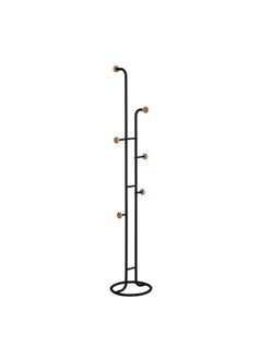 DANUBE HOME Thamuz Coat Hanger Metal Clothing Rack with Modern Hooks for Bag, Hat, Jacket, Purse, Umbrella Freestanding Hat Rack Coat Hanger for Entryway L 33 W 33 X H 176 cm Black  - Image 2