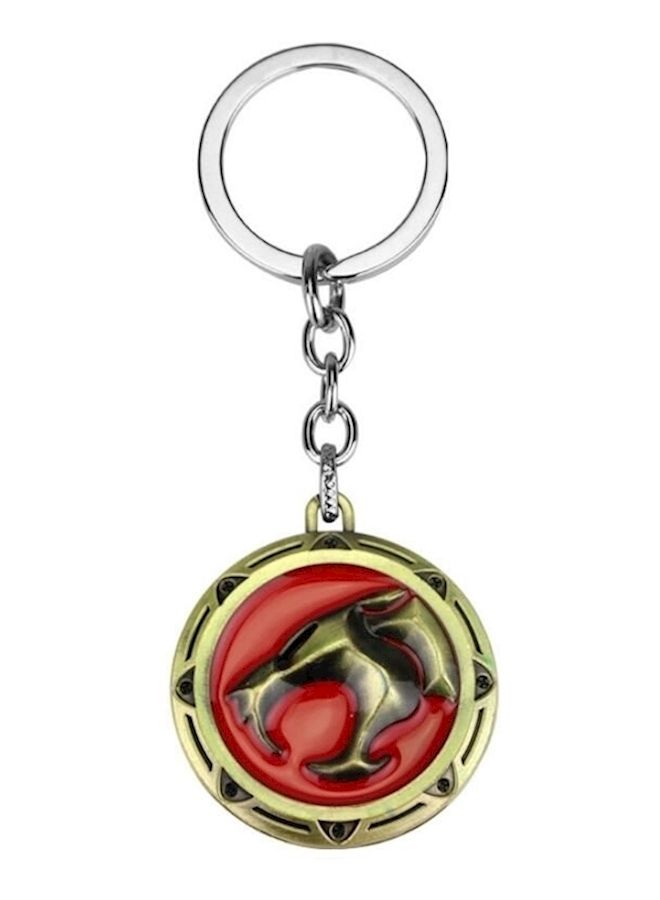 NIBEMINENT 2-Piece Jurassic Park logo Keychain