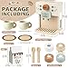 Airlab Toy Coffee Maker for Kids Wooden Kitchen Accessories Pretend Play Toddler Coffee Playset for Girls Boys Ages 3 4 5 Years Birthday Gifts - Image 4