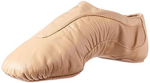 Bloch Women's Pulse Leather and Neoprene Split Sole Jazz Shoe, Tan, 8.5 US - Image 4