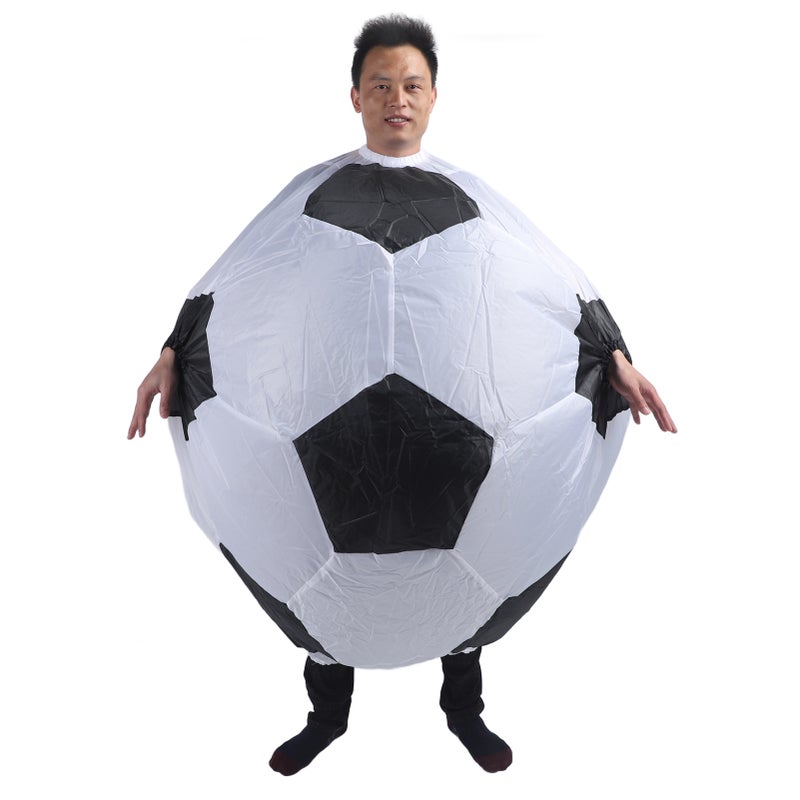 Inflatable Soccer Football Costume Funny Carnival Soccer Costume with Air Blower for Party Cosplay - Image 2