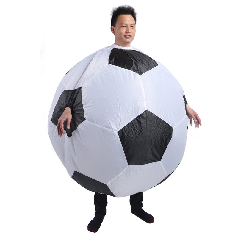 Inflatable Soccer Football Costume Funny Carnival Soccer Costume with Air Blower for Party Cosplay - Image 3