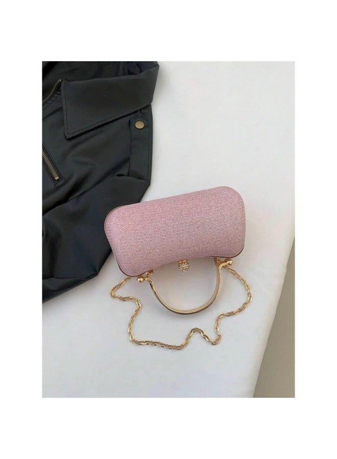 SANTORINI Luna Womens evening clutch Purse | Structured Clutch sling for women for Party,Dinner,Wedding etc | fancy womens clutch (Pink) - Image 4