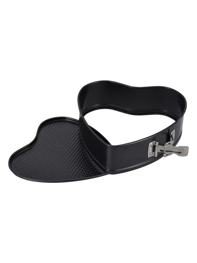 رويال فورد طقم قوالب كيك دائرية وقلوب ومربعة بثلاث قطع أسود