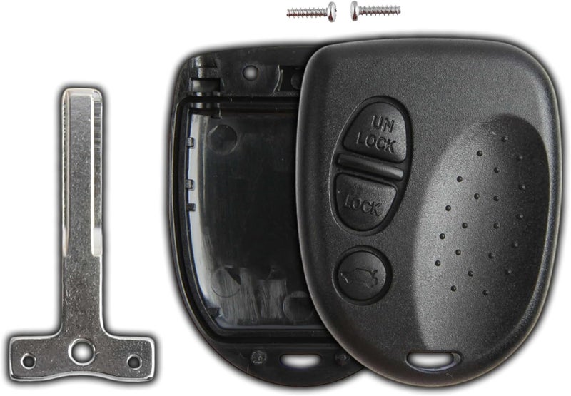 KeylessOption Keyless Entry Remote Car Key Fob Uncut Key Blade Shell Case Cover for Pontiac GTO - Image 1