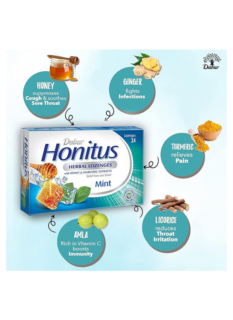 Honitus Herbal Lozenges 24s Effective Relief From Cough, Strep Infection & Sore Throat Pain  Mint Flavor - pzsku/Z0BBA141CD3D5DAAAAE94Z/45/_/1709114043/cc715ce2-b796-4a9c-a518-9378837fe4bb