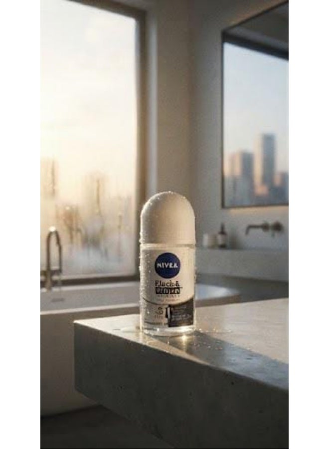 Nivea Deodorant Roll On Invisible Silky Black & White  Smooth 50 Ml (Packaging may vary) - Image 5
