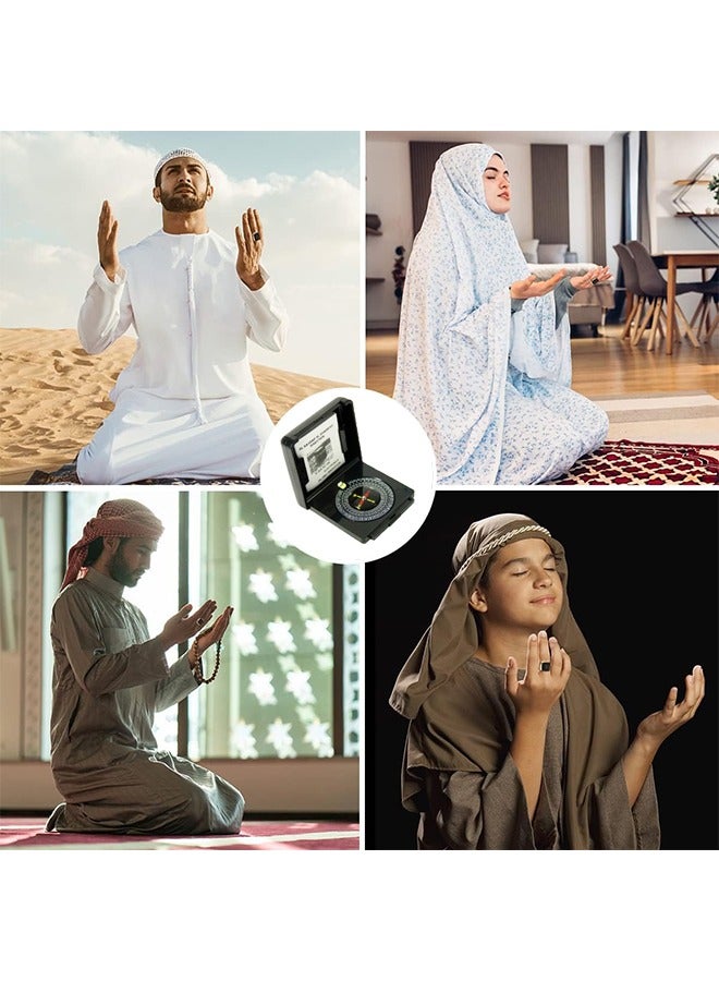 MVAQKLM بوصلة القبلة المحمولة مع صندوق أنيق - أداة دقيقة لتحديد اتجاه الصلاة الإسلامية للمسلمين، مثالية للمنزل والسفر والحج والعمرة - Image 5