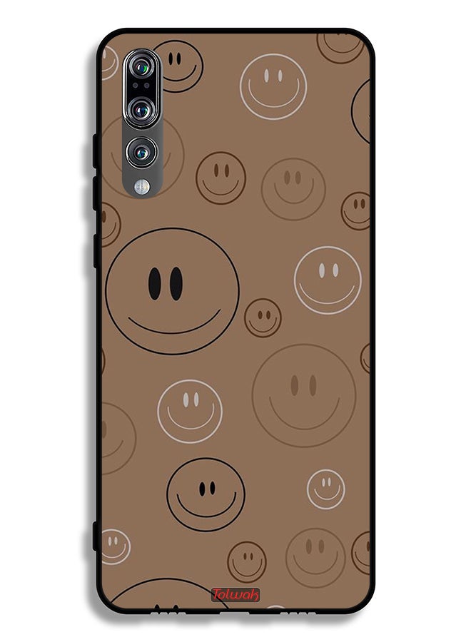 Tolwak Huawei P20 Pro Protective Case Cover Smiley Faces Pattern - Image 2