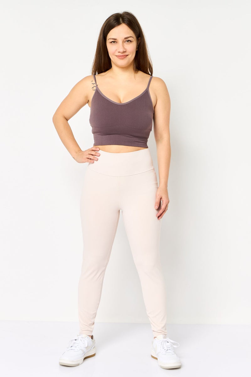 Adidas ليغينغز تدريب رياضية للنساء، كريمي - Image 4