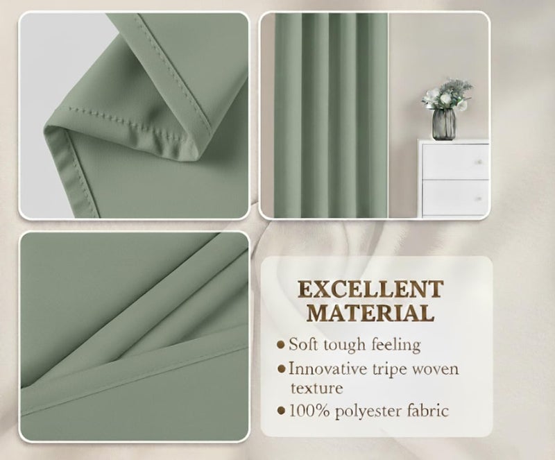 Amali Regal Dimout curtains with 16 Grommets in 2 panels Size (W132 x L 274cm) for living room Decor or bedroom window noise reduction and light blocking - Image 5