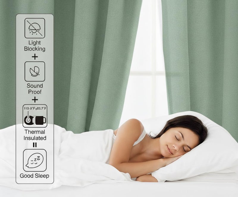 Amali Regal Dimout curtains with 16 Grommets in 2 panels Size (W132 x L 274cm) for living room Decor or bedroom window noise reduction and light blocking - Image 4