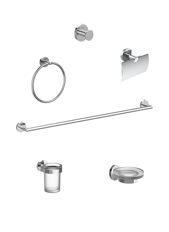 Roca 6-Piece Accessory Set 8175601 Compas Chrome Roca 