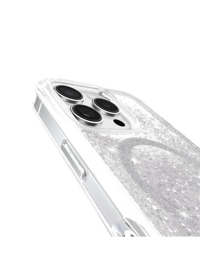 CASE-MATE Waterfall Case w/ Magsafe For Apple iPhone 16 Pro 6.3-inch 2024| 12-Ft Drop Protection w/ Anti-Scratch Anti Yellowing Coating, Raised Edges, Fashion Case, Wireless Charging - White Silver - Image 5