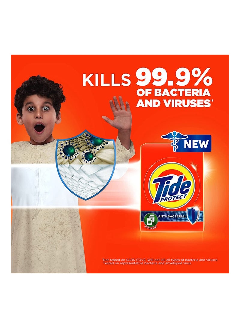 Tide Automatic Protect Antibacterial Laundry Detergent Powder 2.5Kg Pack of 2 - Image 2