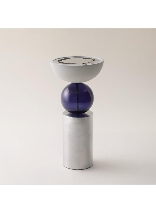 Homez Almunium Oud Burner Yaqut Collection 12*12*25Cm, Silver - Image 1
