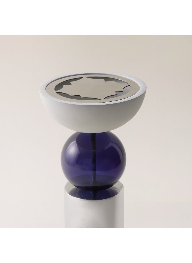 Homez Almunium Oud Burner Yaqut Collection 12*12*25Cm, Silver - Image 2