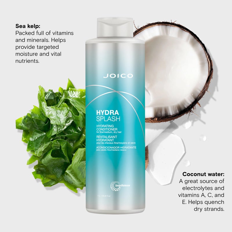Joico HydraSplash Hydrating Conditioner | For Fine, Medium, Dry Hair | Replenish Moisture | Add Hydration & Softness | With Sea Kelp & Coconut Water | 33.8 Fl Oz - Image 5