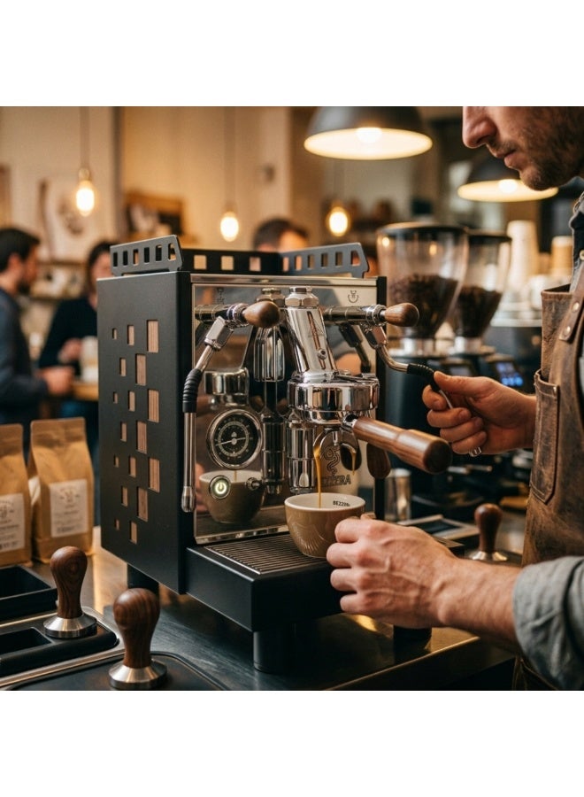 Bezzera Aria Espresso Coffee Machine | E61 Lever Group | Heat Exchanger Boiler | PID Shot Timer & Flow Control | Semi Automatic Coffee Maker | Made in Italy - Image 3