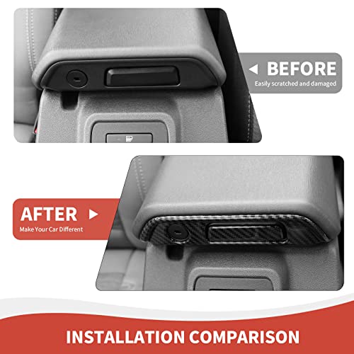 RAZPOY Armrest Box Switch Trim Cover Compatible with 2021-2023 Ford Bronco Carbon Fiber Interior Accessories - Image 5