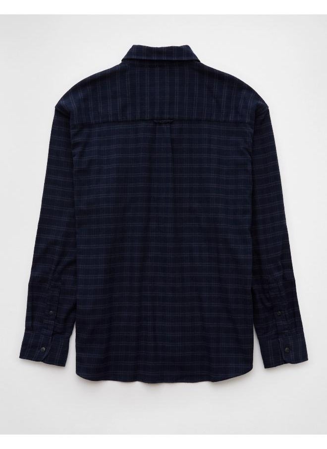 American Eagle AE Everyday Plaid Flannel Button-Up Shirt  - Image 4
