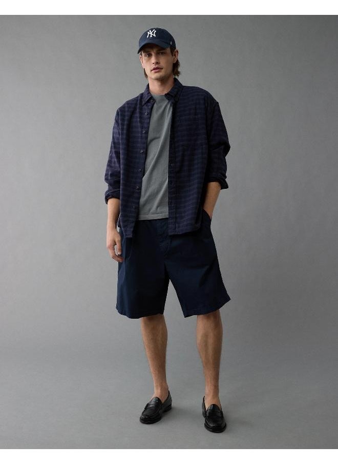 American Eagle AE Everyday Plaid Flannel Button-Up Shirt  - Image 5