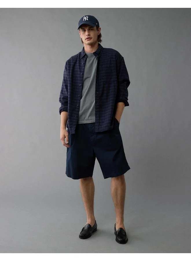 American Eagle AE Everyday Plaid Flannel Button-Up Shirt