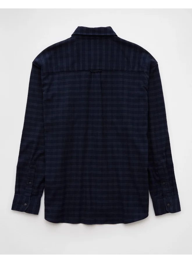 امريكان ايجل AE Everyday Plaid Flannel Button-Up Shirt