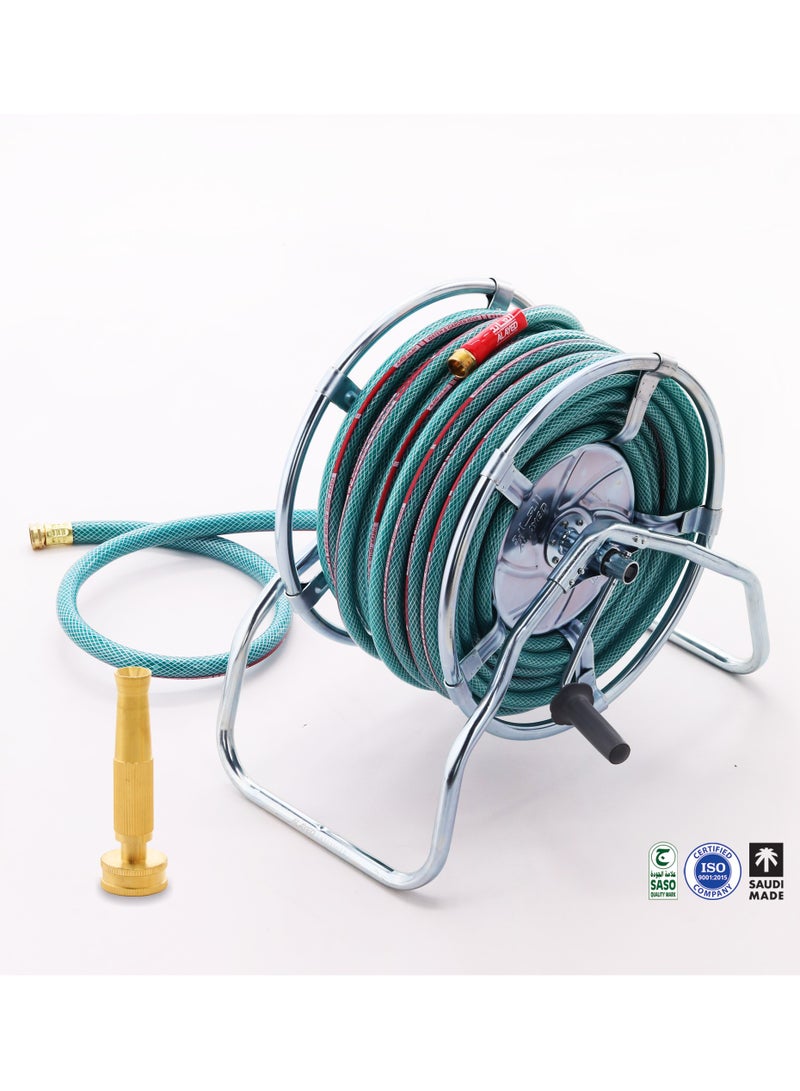 العايد لي ماء مع بكرة العايد 50 متر  3/4 بوصة - Image 1