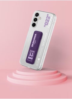Wtech TPU Hand Grip Air Pillow Case Cover For Samsung Galaxy A14 4G / 5G 2023 Clear/Eggplant Purple  - Image 4