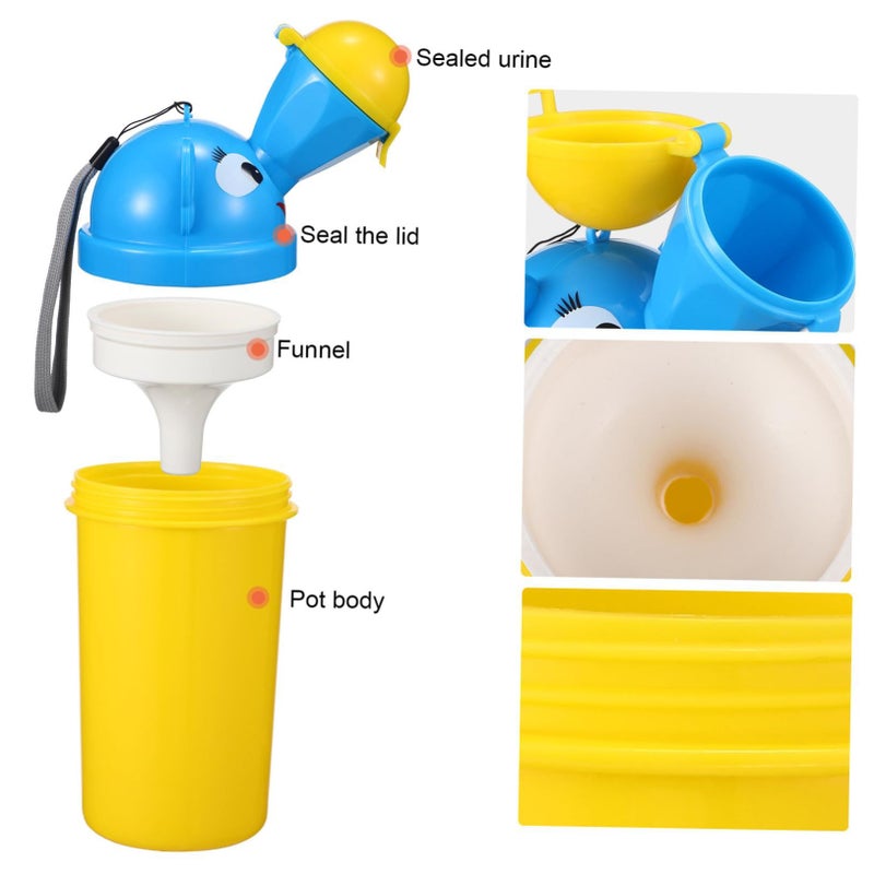 Portable Kids Potty Trainer Travel Urinal For Boys And Girls Outdoor Camping Toilet ABS Material Blue - Image 4