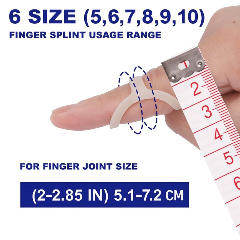 Soft Home 6 Pack Oval Finger Splints Waterproof Finger Splint for Arthritis, Trigger Finger,Mallet Fingers - Trigger Finger splints For Thumb, Index, Middle, Pinky or Ring Finger - Image 4