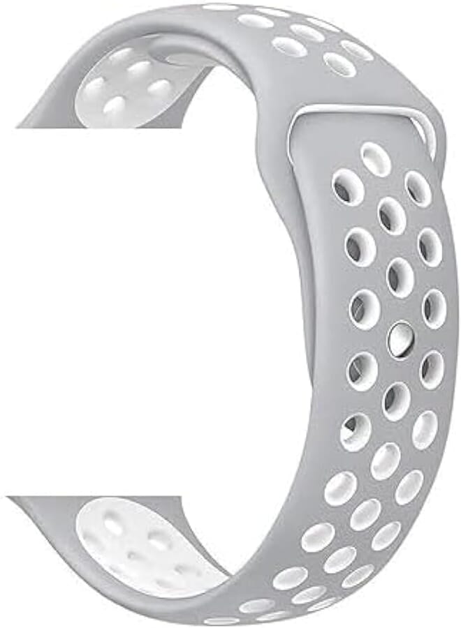 Next Next store 22mm Silicone Replacement Strap Compatible with Huawei Watch GT3 (46mm) / GT2 Pro Also Compatible with Samsung Gear S3 Frontier S3 Classic/Galaxy Watch 3 (45mm) (Grey White)