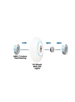Generic Flash LED Skate Shoes Wheels 90mm and 90A With Bearing Single Piece  - Image 5