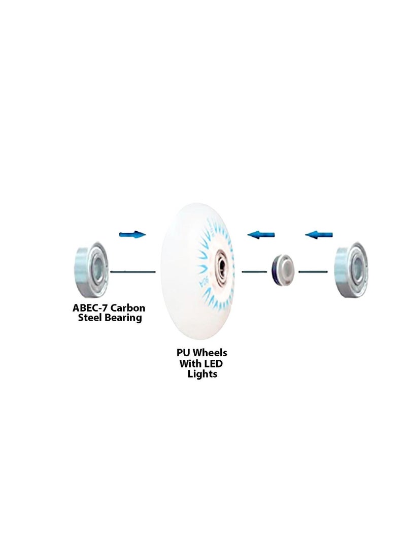 Generic - Flash LED Skate Shoes Wheels 90mm and 90A With Bearing Single Piece - Image 1