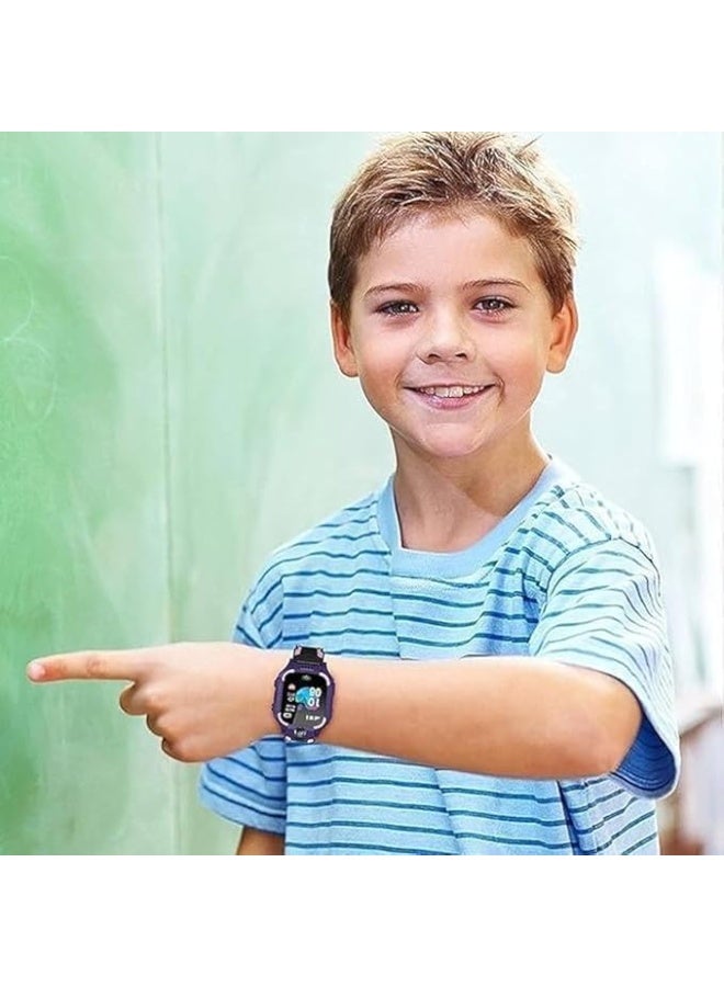 JOMILA Kids Smart GPS Watch Z7A | Anti-Lost Tracking Smartwatch for Boys & Girls | LBS Location Finder, HD Touch Screen, SOS Emergency Call, Two-Way Calling, Waterproof Wearable Phone Watch (Purple) - Image 3