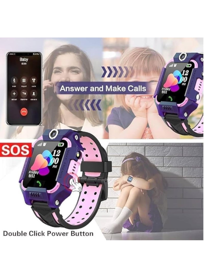 JOMILA Kids Smart GPS Watch Z7A | Anti-Lost Tracking Smartwatch for Boys & Girls | LBS Location Finder, HD Touch Screen, SOS Emergency Call, Two-Way Calling, Waterproof Wearable Phone Watch (Purple) - Image 5
