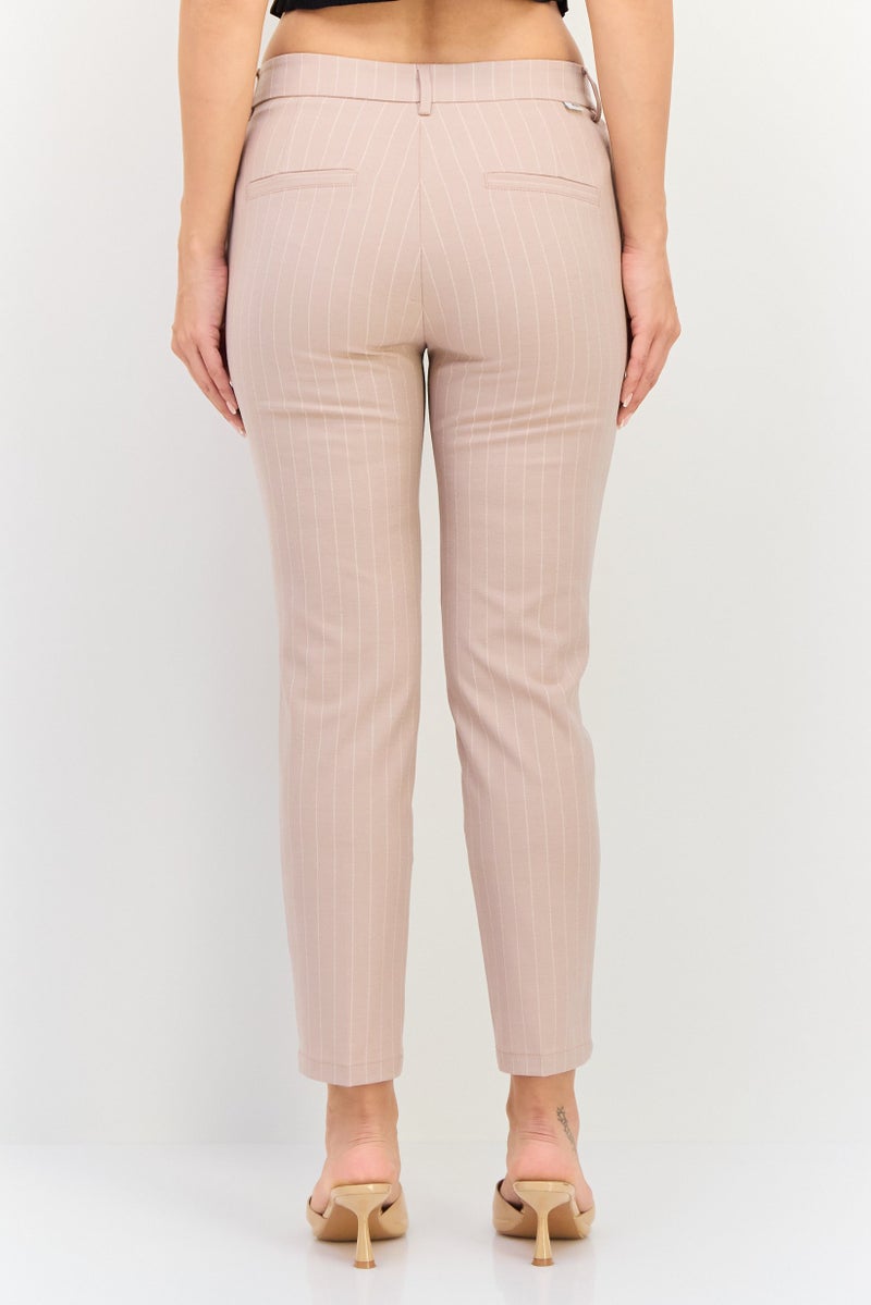 Reiko Women Cigarette Fit Stripe Dress Pants, Multicolor - Image 3