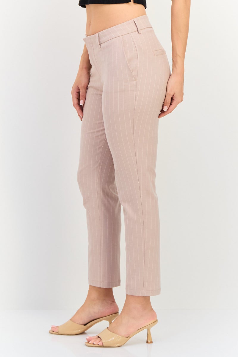 Reiko Women Cigarette Fit Stripe Dress Pants, Multicolor - Image 2