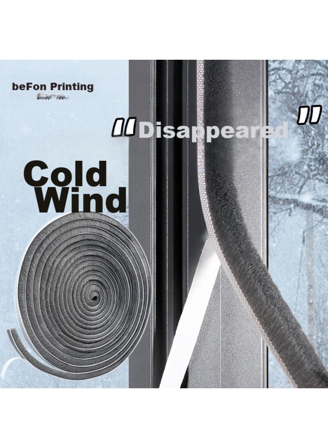 Befon Deyin Window Sealing Strip, Door And Window Sliding Window Gap Sealing Tape, Window Gap Sliding Door Sealing, Aluminum Alloy Door And Window Sealing, Windproof, Draft-proof, Heat Preservation Device, 9*9mm, 10 Meters, 4007 - Image 1