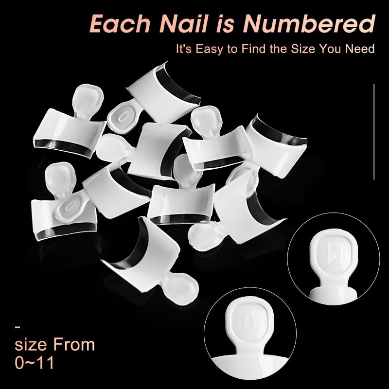 Ranrose French Nail Tips 120PCS Short Square Half Cover Nail Tips Press On Nails 12 Sizes French Fake Nails Acrylic White Nails with Box - Image 5