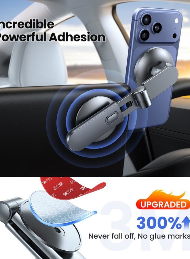 VICSEED Tesla Phone Mount【Strongest Magnet Power】Foldable Hidden Tesla Phone Holder Fit for All Phone, Tesla Model 3 Model Y for MagSafe Car Mount, Tesla Model 3 Accessories, Tesla Model Y Accessories - Image 3