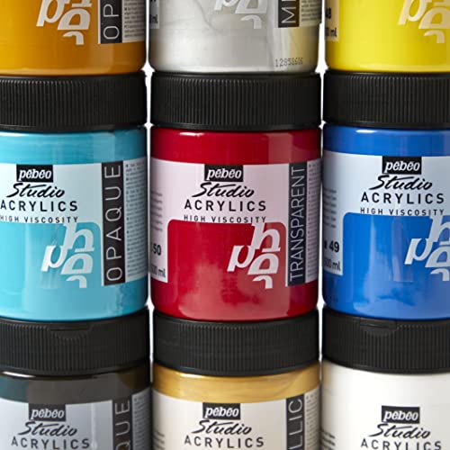 Pebeo بيبيو - ألوان أكريليك استوديو الرفيعة - طلاء أكريليك أبيض - أكريليك أبيض - أبيض تيتانيوم 500 مل - Image 5